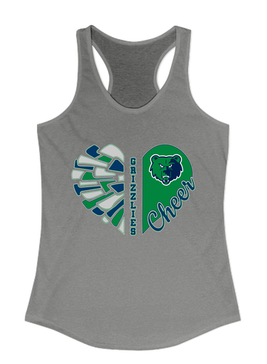 Creekview Grizzlies Heart Cheer Women's Tank Top