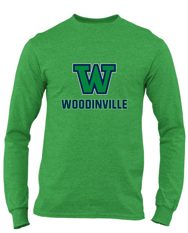 Woodinville Falcons W Script Mascot #2 Men's LS T-Shirt