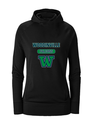 Woodinville Falcons W Script Mascot #3 Women's Hoodie