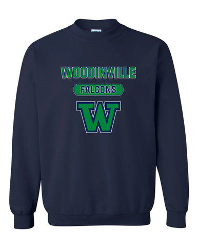 Woodinville Falcons W Script Mascot #3 Men's Sweatshirt