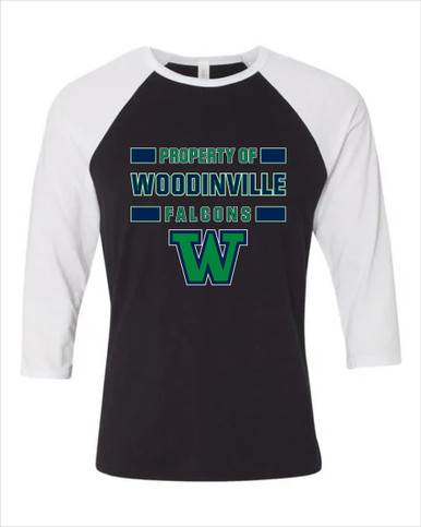 Woodinville Falcons W Script Property Of Men's Baseball T-Shirt