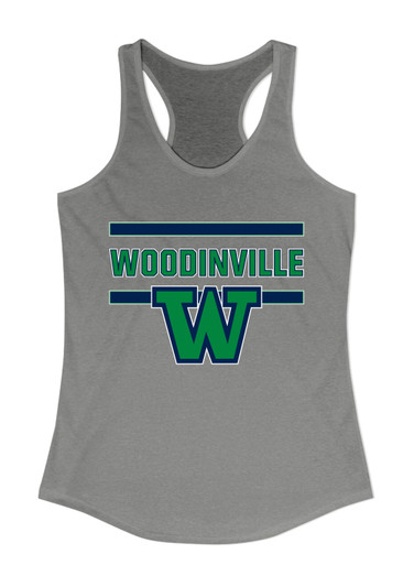 Woodinville Falcons W Script Mascot #4 Women's Tank Top