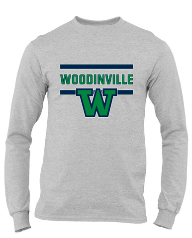 Woodinville Falcons W Script Mascot #4 Men's Premium LS T-Shirt