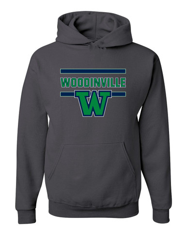 Woodinville Falcons W Script Mascot #4 Men's Premium Hoodie