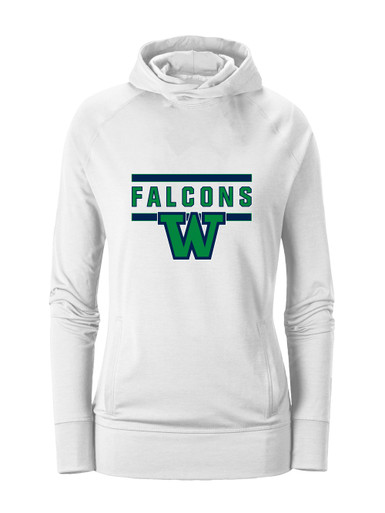 Woodinville Falcons W Script Mascot #5 Women's Hoodie