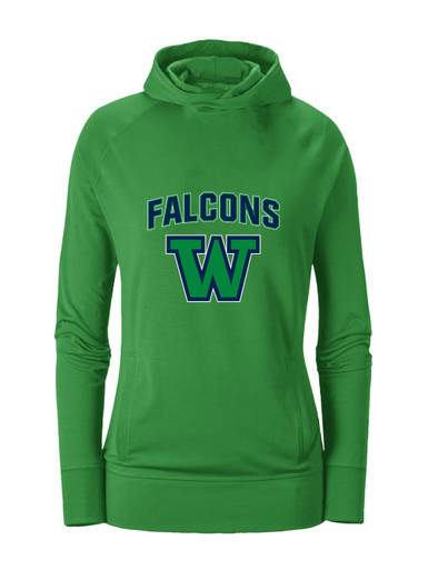 Woodinville Falcons W Script Mascot #6 Women's Hoodie
