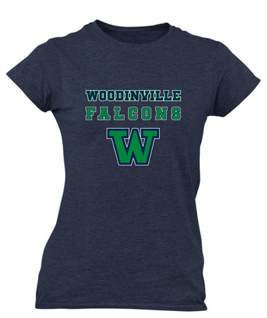 Woodinville Falcons W Script Spirit Women's SS T-Shirt