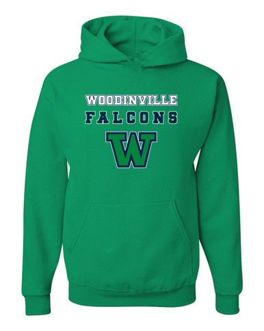 Woodinville Falcons W Script Spirit Men's Premium Hoodie