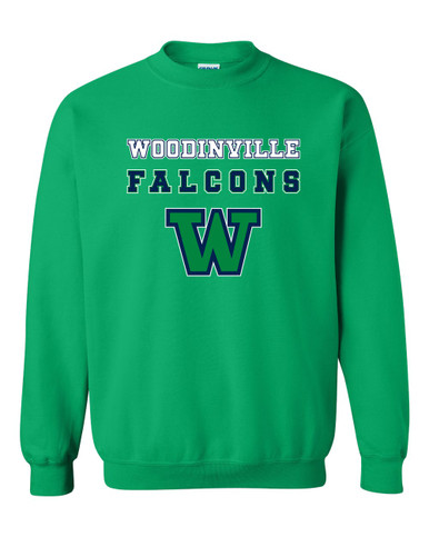 Woodinville Falcons W Script Spirit Men's Sweatshirt