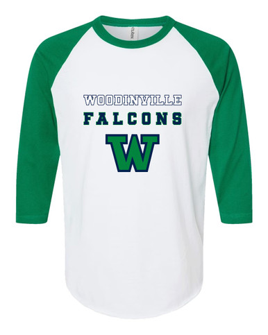 Woodinville Falcons W Script Spirit Men's Baseball T-Shirt
