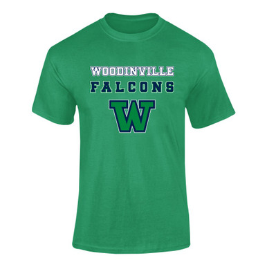 Woodinville Falcons W Script Spirit Men's Premium SS T-Shirt