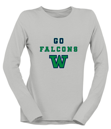 Woodinville Falcons W Script Go Team Women's Premium LS T-Shirt