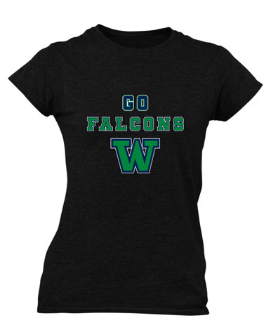 Woodinville Falcons W Script Go Team Women's SS T-Shirt
