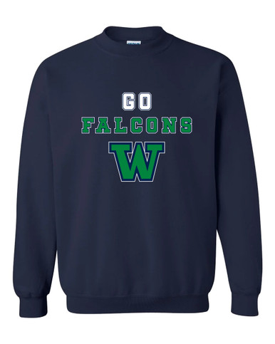 Woodinville Falcons W Script Go Team Men's Sweatshirt