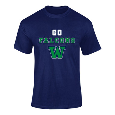 Woodinville Falcons W Script Go Team Men's Premium SS T-Shirt