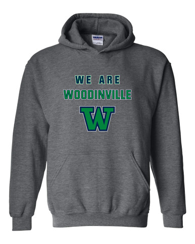 Woodinville Falcons W Script We Are Men's Hoodie