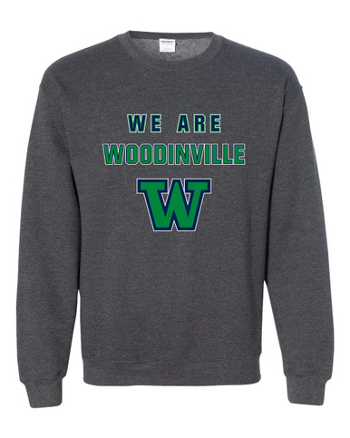 Woodinville Falcons W Script We Are Men's Sweatshirt