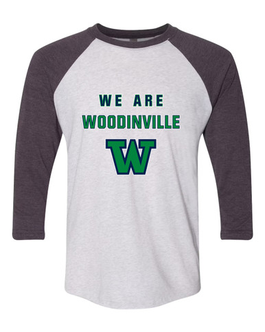 Woodinville Falcons W Script We Are Men's Baseball T-Shirt