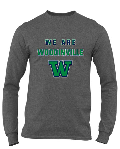 Woodinville Falcons W Script We Are Men's LS T-Shirt