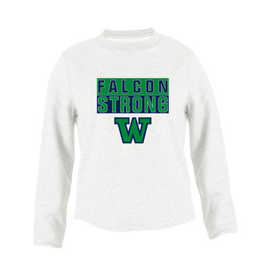 Woodinville Falcons W Script Strong #1 Women's Sweatshirt