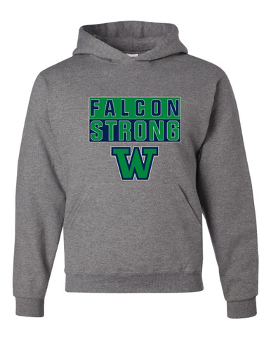Woodinville Falcons W Script Strong #1 Men's Premium Hoodie