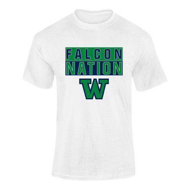 Woodinville Falcons W Script Nation #1 Men's Premium SS T-Shirt