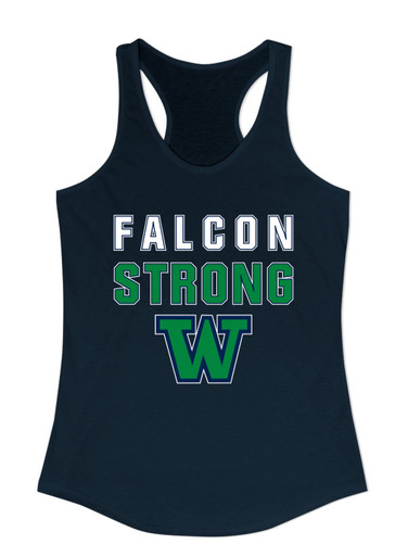 Woodinville Falcons W Script Strong #2 Women's Tank Top