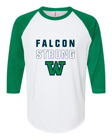 Woodinville Falcons W Script Strong #2 Men's Baseball T-Shirt