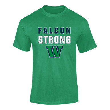 Woodinville Falcons W Script Strong #2 Men's SS T-Shirt