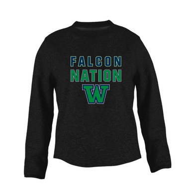 Woodinville Falcons W Script Nation #2 Women's Sweatshirt