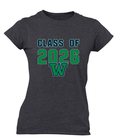 Woodinville Falcons W Script Class of 2026 Women's SS T-Shirt