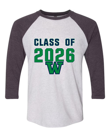 Woodinville Falcons W Script Class of 2026 Women's Baseball T-Shirt