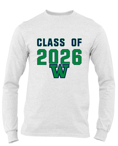 Woodinville Falcons W Script Class of 2026 Men's Premium LS T-Shirt