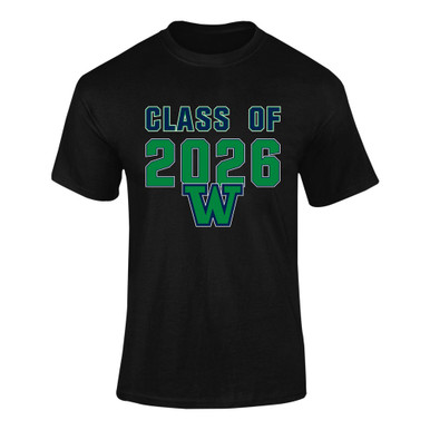 Woodinville Falcons W Script Class of 2026 Men's SS T-Shirt