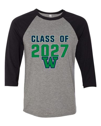 Woodinville Falcons W Script Class of 2027 Women's Baseball T-Shirt