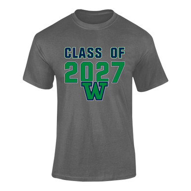 Woodinville Falcons W Script Class of 2027 Men's SS T-Shirt