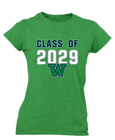 Woodinville Falcons W Script Class of 2029 Women's SS T-Shirt