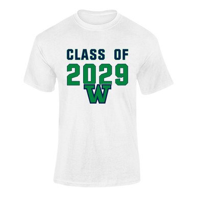 Woodinville Falcons W Script Class of 2029 Men's Premium SS T-Shirt