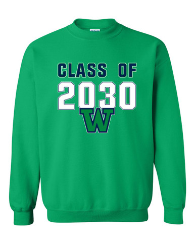 Woodinville Falcons W Script Class of 2030 Men's Sweatshirt