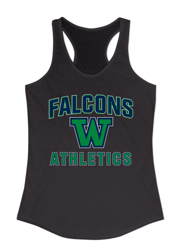 Woodinville Falcons W Script Athletics Women's Tank Top