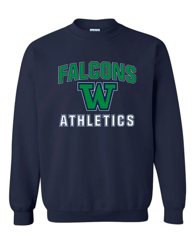 Woodinville Falcons W Script Athletics Men's Sweatshirt