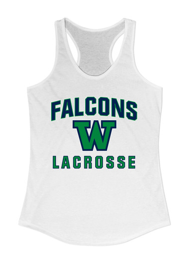 Woodinville Falcons W Script Lacrosse Women's Tank Top