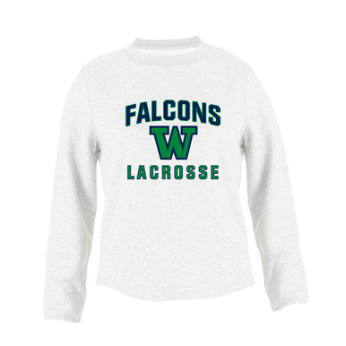 Woodinville Falcons W Script Lacrosse Women's Sweatshirt