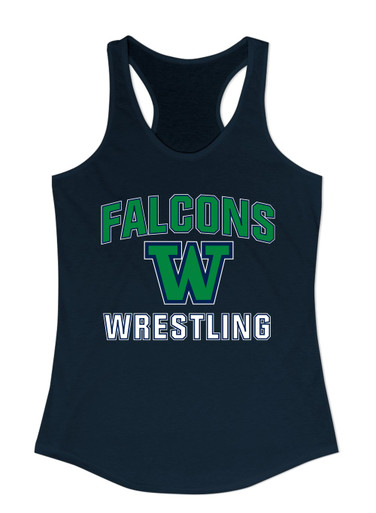 Woodinville Falcons W Script Wrestling Women's Tank Top