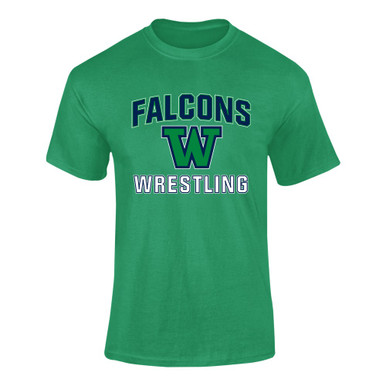 Woodinville Falcons W Script Wrestling Men's Premium SS T-Shirt