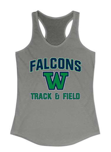 Woodinville Falcons W Script Track & Field Women's Tank Top