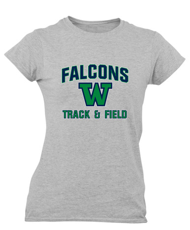 Woodinville Falcons W Script Track & Field Women's SS T-Shirt