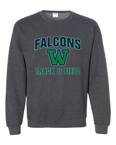 Woodinville Falcons W Script Track & Field Men's Sweatshirt