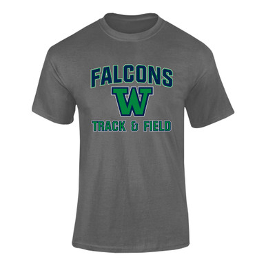Woodinville Falcons W Script Track & Field Men's SS T-Shirt