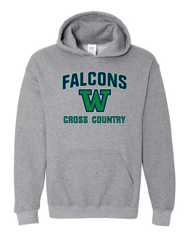 Woodinville Falcons W Script Cross Country Men's Hoodie